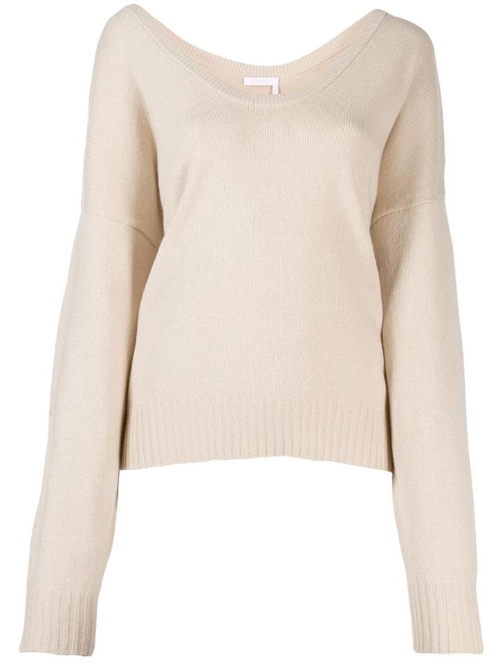 See By Chloé Slouched Knit Sweater - Neutrals