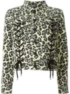 Sibling Leopard Print Jacket, Women's, Size: Medium, Yellow/orange, Cotton