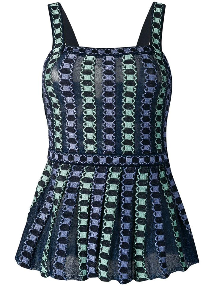 M Missoni Patterned Knit Vest - Blue