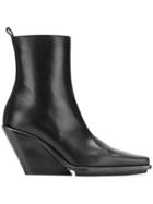 Ann Demeulemeester Wedge Heel Ankle Boots - Black