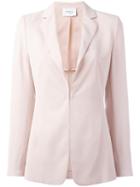 Akris Punto Hook Fastening Blazer, Women's, Size: 40, Pink/purple, Lyocell/viscose