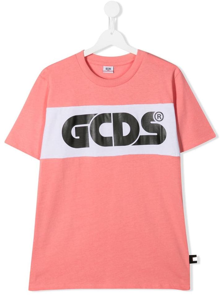 Gcds Kids Teen Logo Print T-shirt - Pink