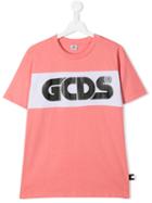Gcds Kids Teen Logo Print T-shirt - Pink