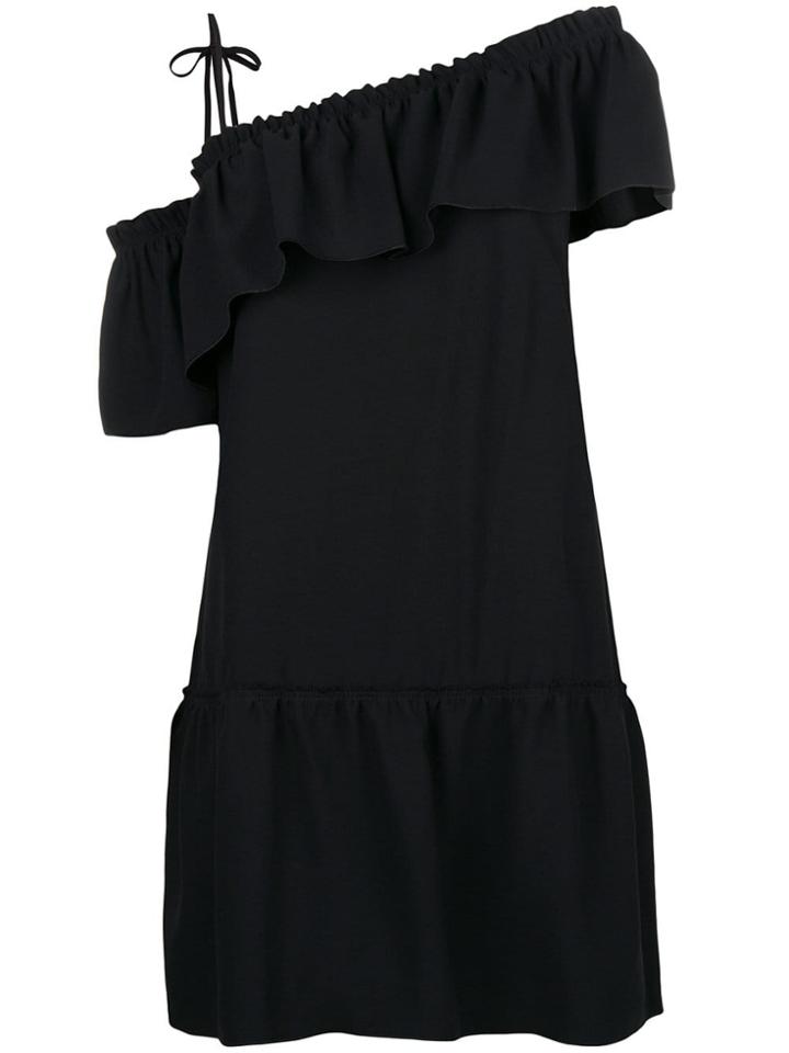 Red Valentino Off-shoulder Ruffle Blouse - Black