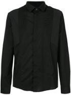 Les Hommes Shirt With Pleated Detail - Black