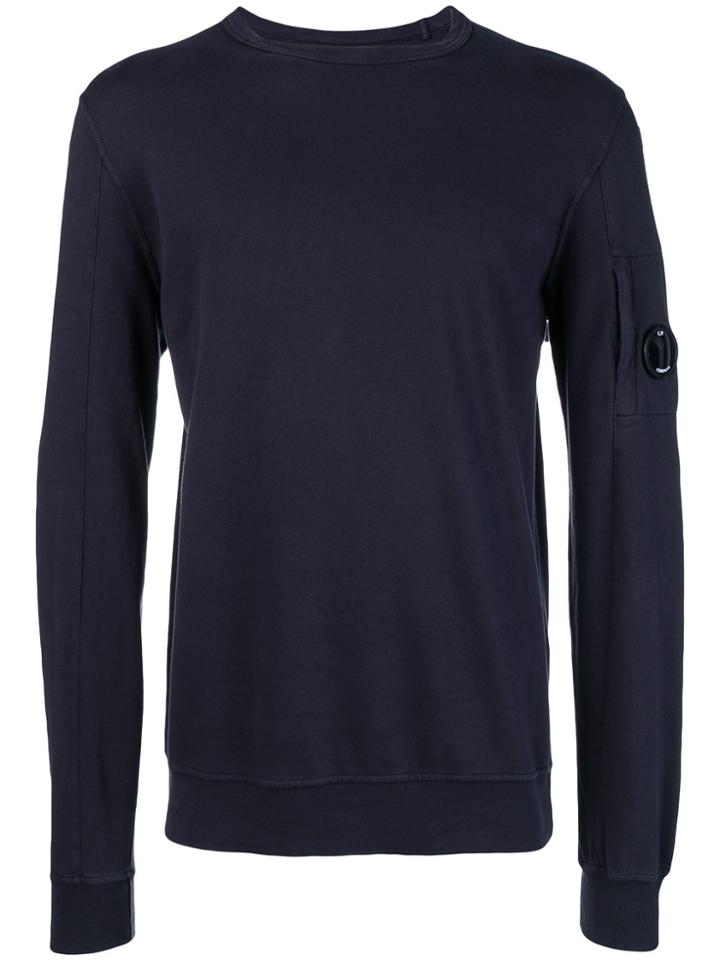 Cp Company Button Detail Sweatshirt - Blue