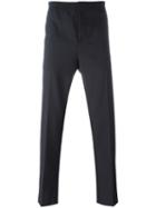 Msgm Piping Detail Track Pants, Men's, Size: 50, Blue, Cotton/virgin Wool