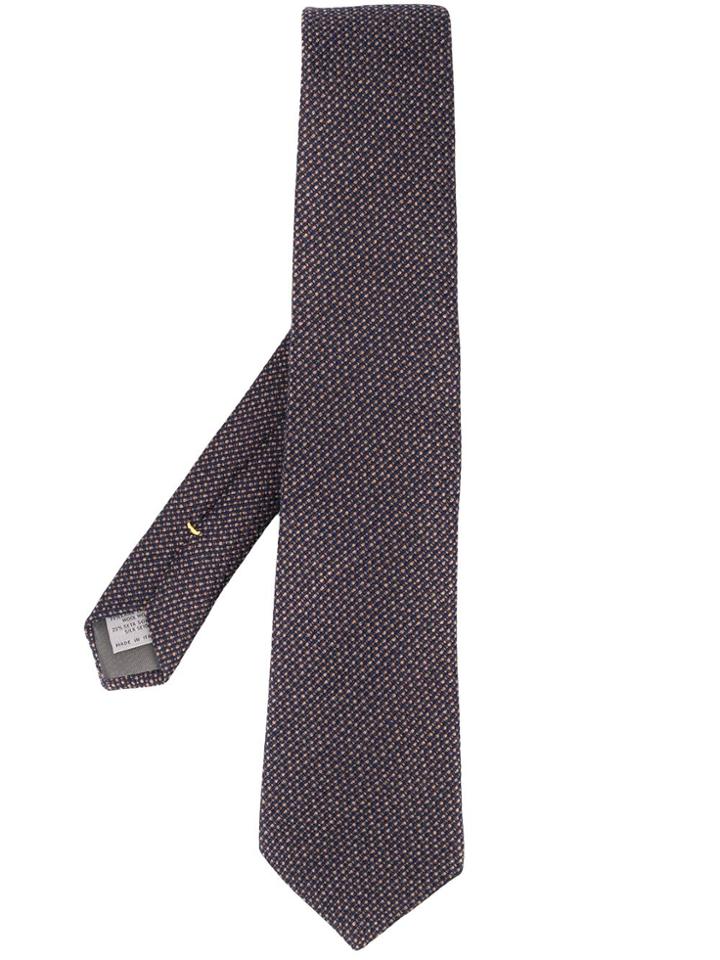 Canali Mottled Weave Tie - Blue