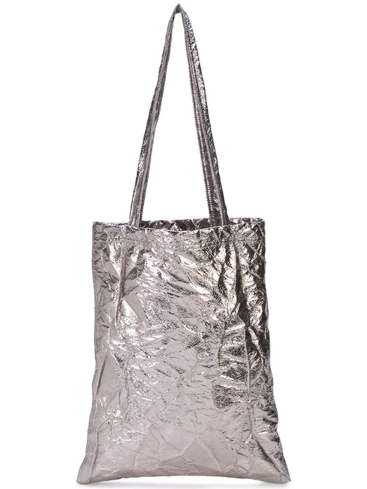 Sies Marjan Crinkle Effect Tote Bag - Metallic