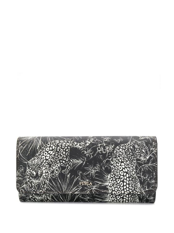 Furla Safari Printed Lah Long Wallet - Black