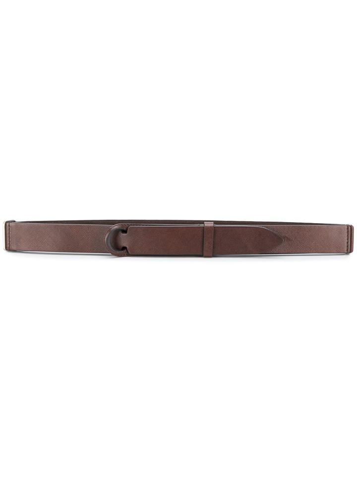Orciani No-buckle Belt - Brown