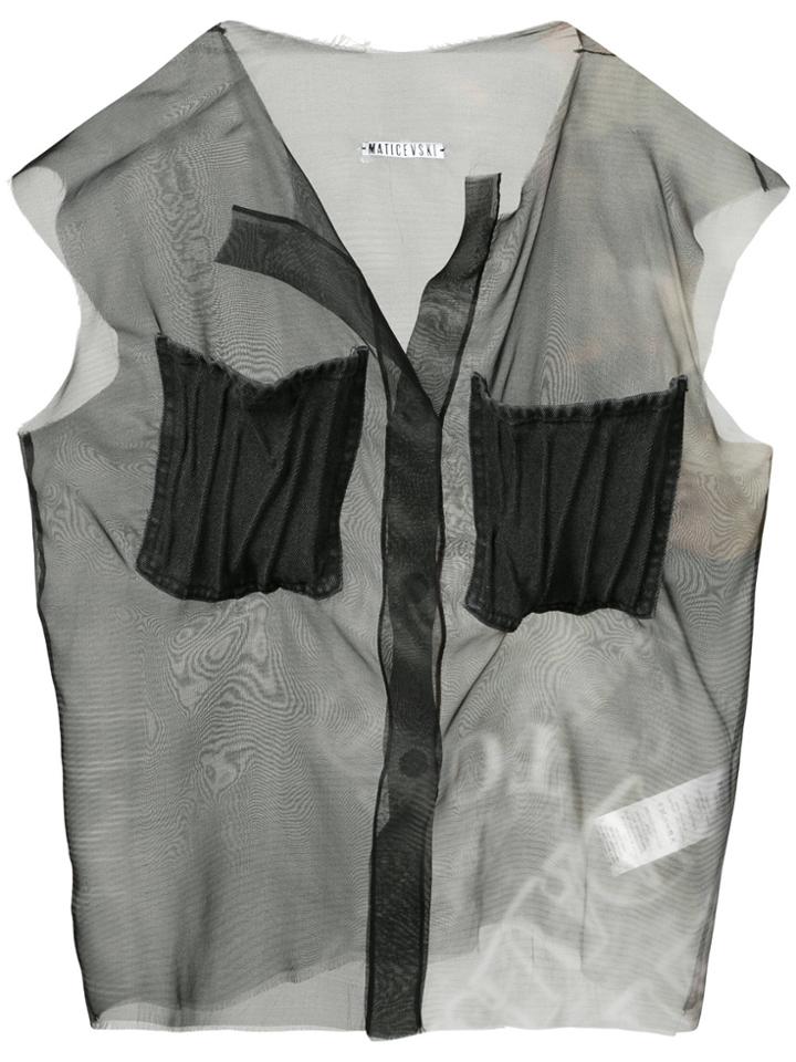 Maticevski Sheer Pocket Blouse - Green