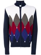 Ballantyne Diamond Print Zipped Cardigan - Multicolour