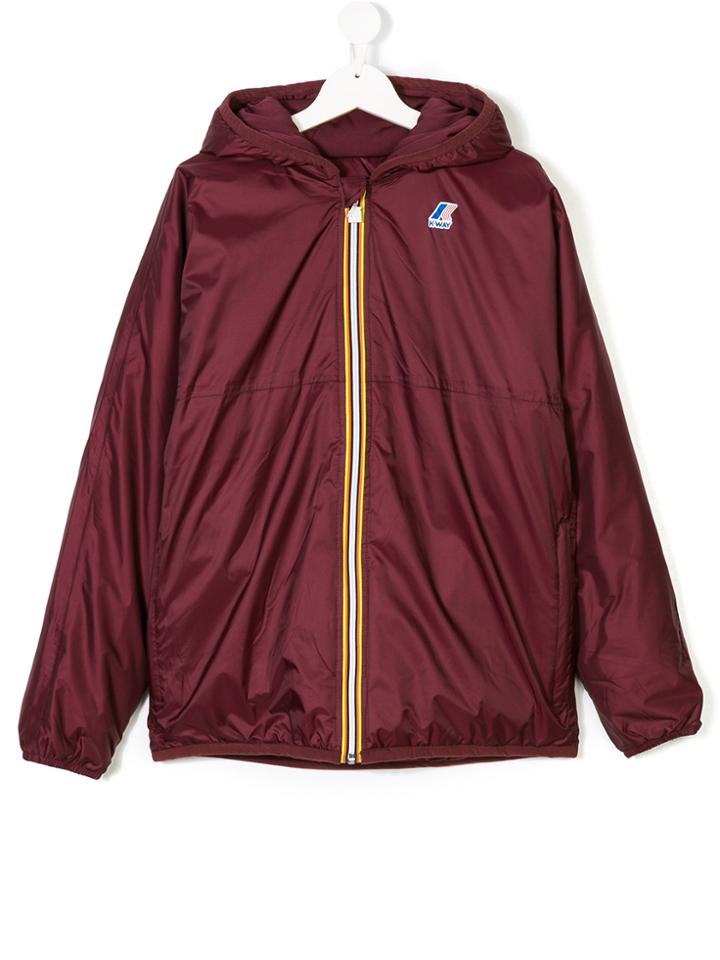 K Way Kids Zipped Sport Hoodie - Red