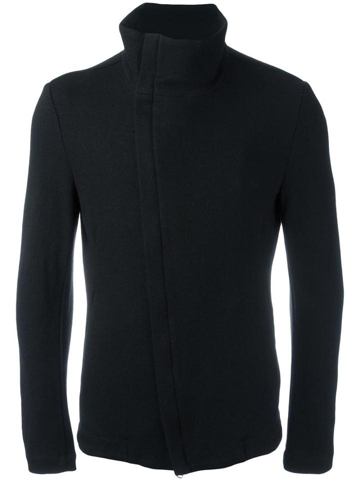 Forme D'expression Asymmetric Zip Jacket, Men's, Size: Large, Black, Wool