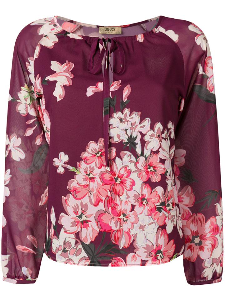 Liu Jo Floral Print Blouse - Red