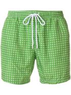 Barba Printed Swim Shorts - Green