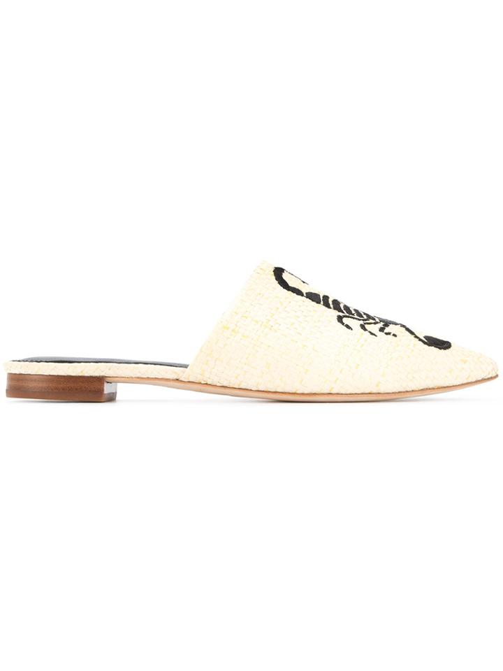 Mara & Mine Alexandra Scorpion Mules - White