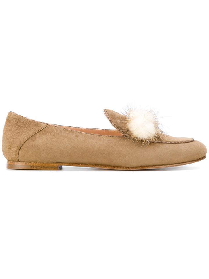 Unützer Pompom Loafers - Brown