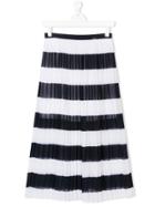 Liu Jo Kids Teen Accordion Pleat Maxi Skirt - Blue