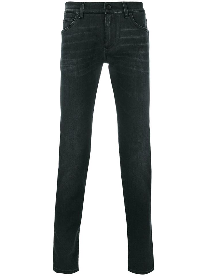 Dolce & Gabbana - Distressed Slim-fit Jeans - Men - Cotton/polyurethane - 52, Black, Cotton/polyurethane