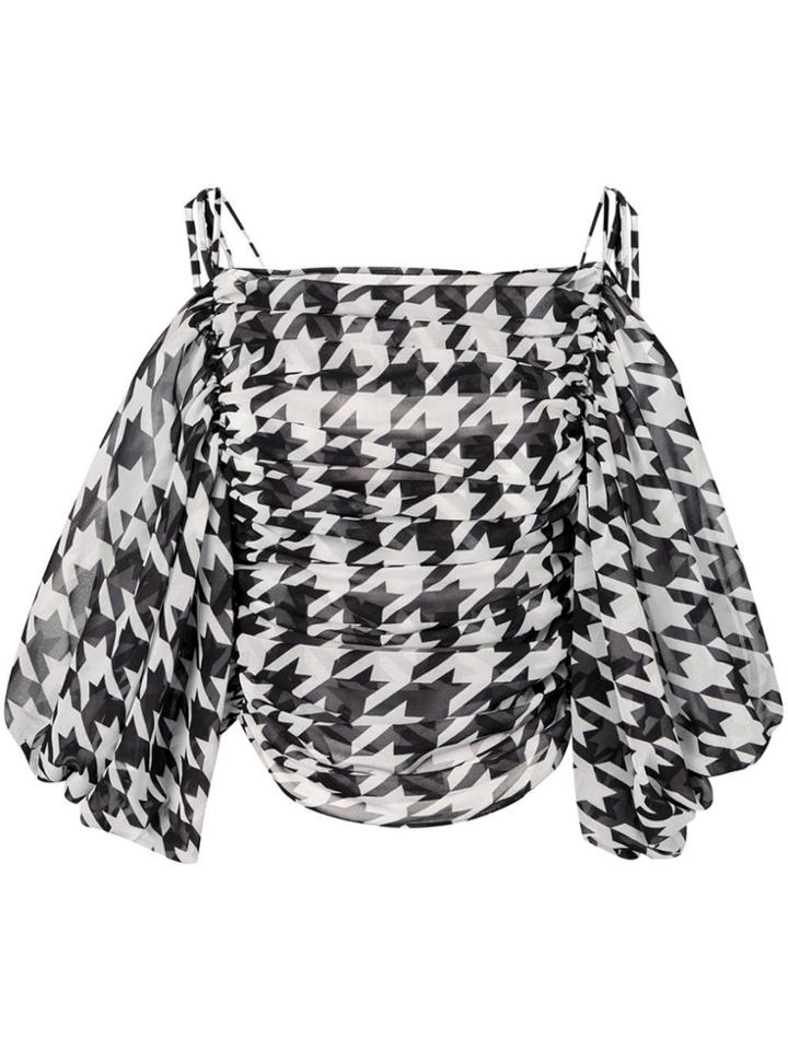Giuseppe Di Morabito Houndstooth Print Blouse - Black
