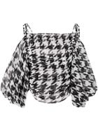 Giuseppe Di Morabito Houndstooth Print Blouse - Black