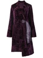 Drome Belted Coat - Pink & Purple
