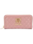 Love Moschino Quilted Faux Leather Purse - Pink