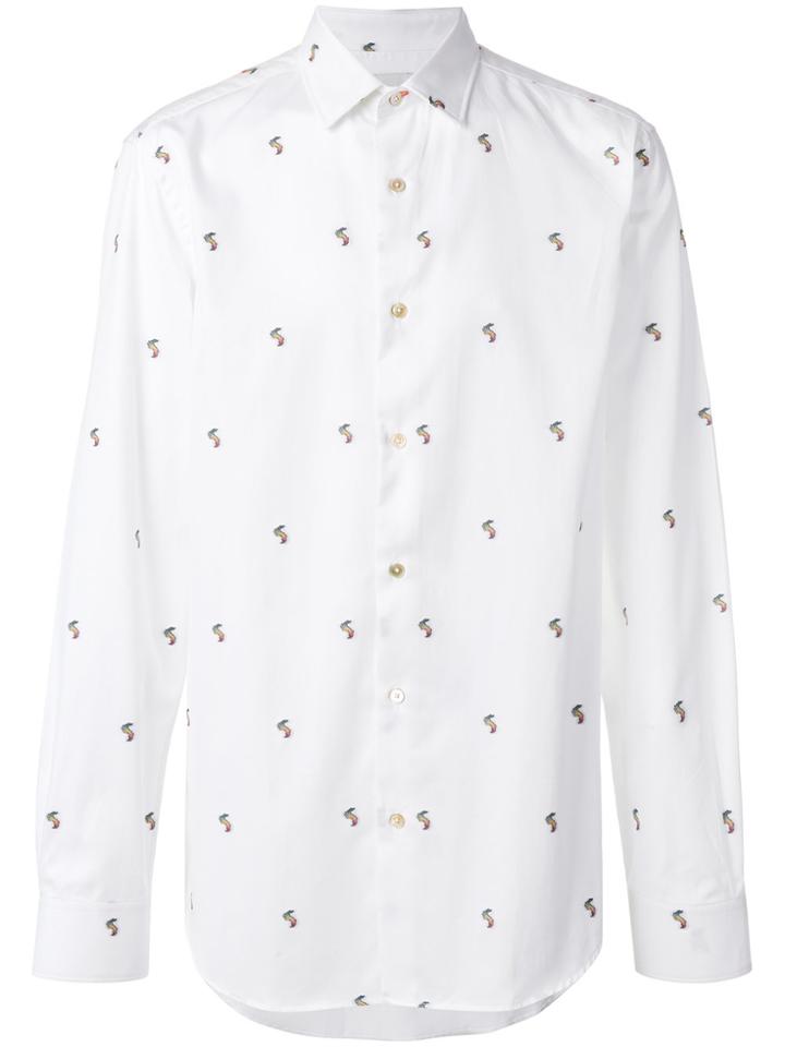 Paul Smith Embroidered Rabbit Shirt - White