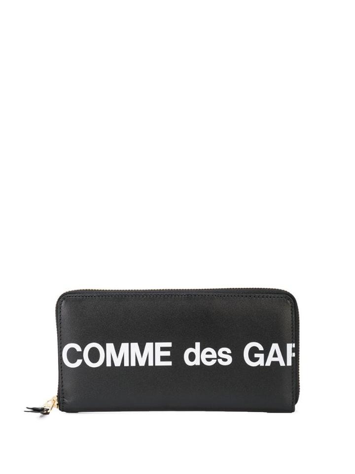 Comme Des Garçons Play Zip Around Logo Wallet - Black