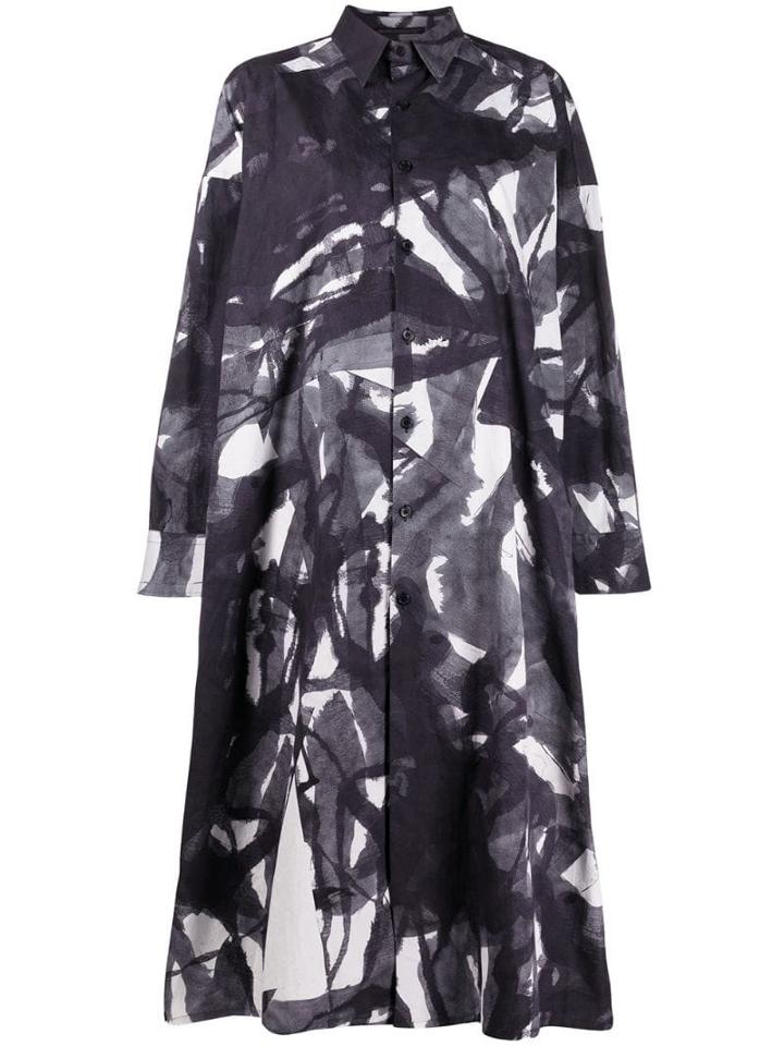 Yohji Yamamoto Oversized Shirt Dress - Black