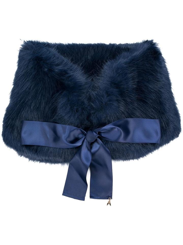 Patrizia Pepe Tie Fastening Scarf - Blue