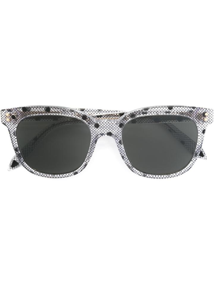 Victoria Beckham Mesh Dotted Print Sunglasses - Grey