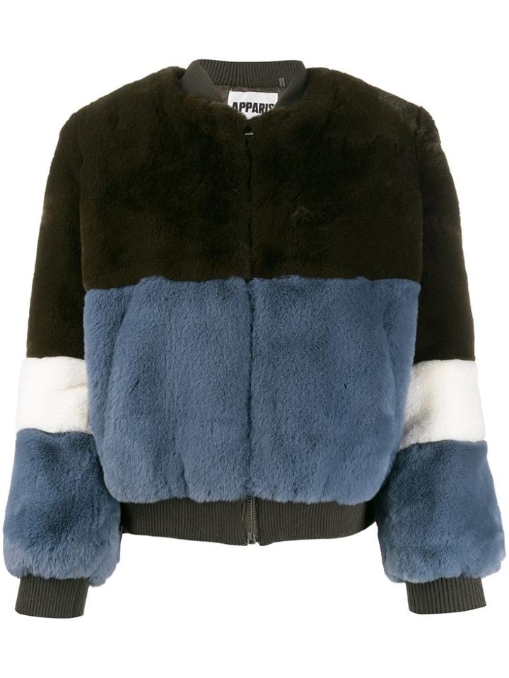 Apparis Faux-fur Bomber Jacket - Green