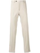 Salvatore Ferragamo Slim Fit Chino Trousers, Men's, Size: 56, Nude/neutrals, Cotton/spandex/elastane