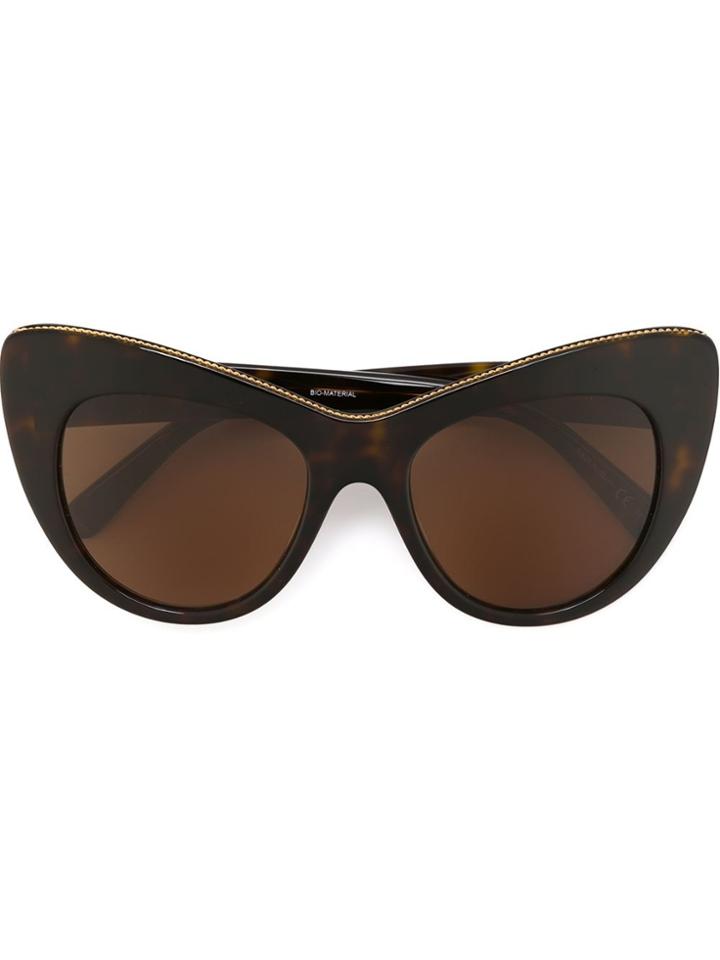 Stella Mccartney Eyewear Oversized Cat Eye Sunglasses - Black