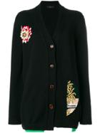 Lédition Embroidered Cardigan - Black