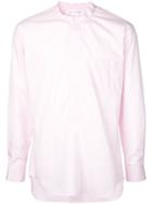 Comme Des Garçons Shirt Plain Collarless Shirt - Pink