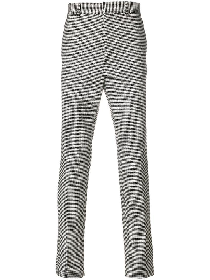 Haider Ackermann Houndstooth Pattern Trousers - White