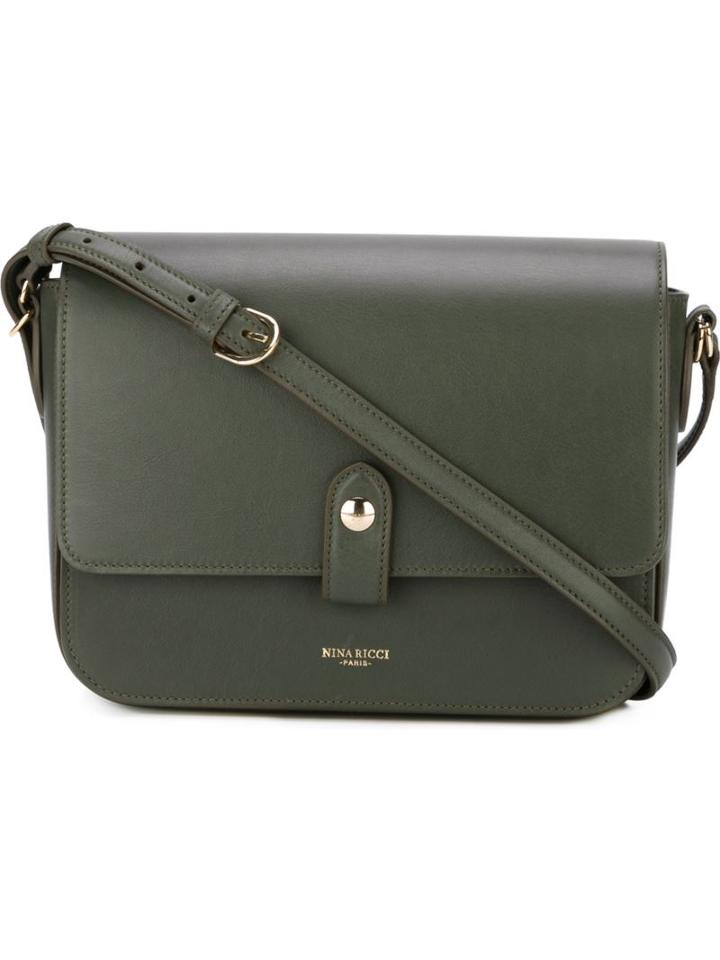 Nina Ricci Medium Shoulder Bag, Women's, Green, Calf Leather