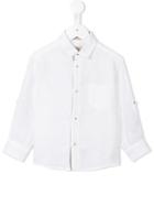 Cashmirino Contrast Placket Shirt, Toddler Boy's, Size: 5 Yrs, White