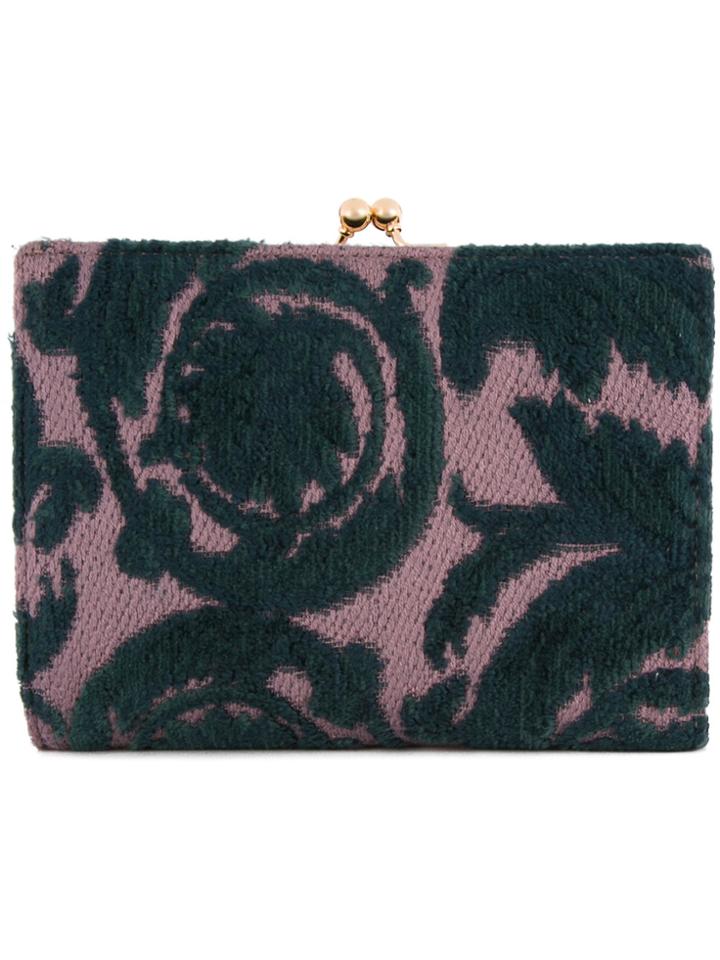Undercover Jacquard Clasp Clutch - Pink & Purple