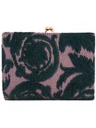 Undercover Jacquard Clasp Clutch - Pink & Purple