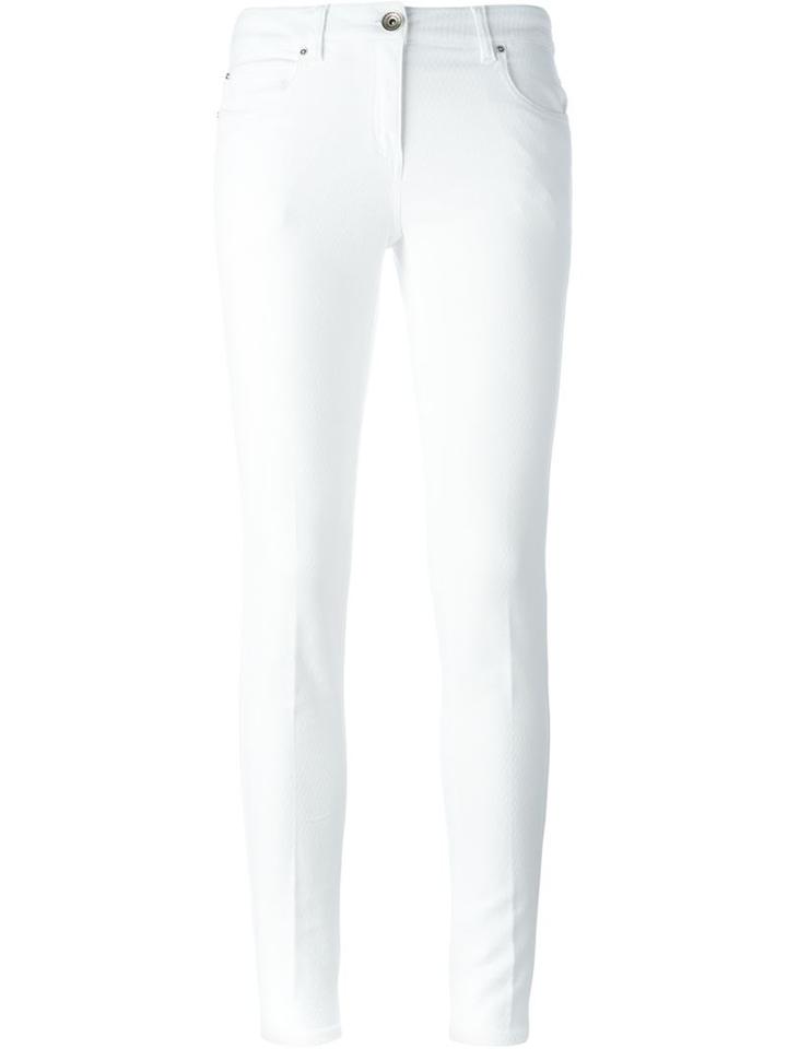 Eleventy Skinny Trousers, Women's, Size: 29, White, Cotton/spandex/elastane