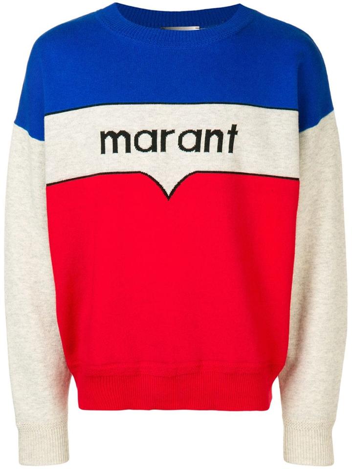 Isabel Marant Logo Knit Jumper - Blue