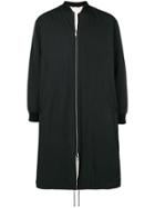 Liska Long Padded Fur Coat - Black