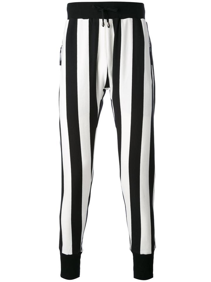 Unconditional - Striped Skinny Trousers - Men - Cotton - M, Black, Cotton