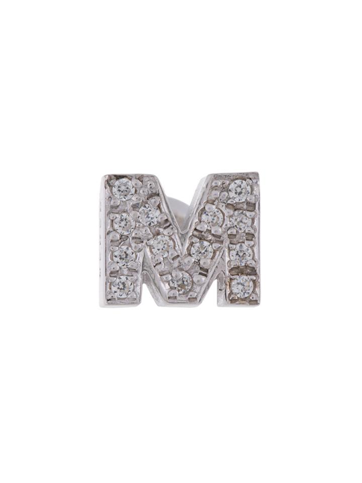 Mehem M Stud Earring - Metallic
