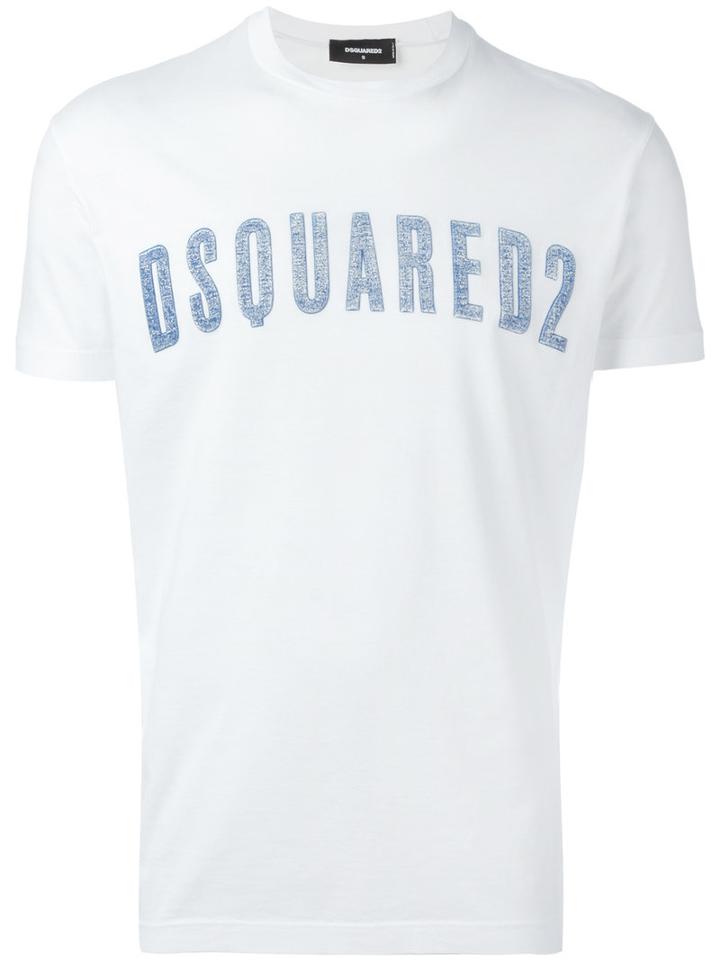 Dsquared2 - Vintage Embroidered Logo T-shirt - Men - Cotton - Xxxl, White, Cotton
